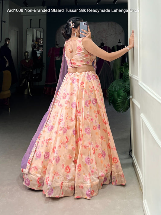 Ard1008 Non-Branded Staard Tussar Silk Readymade Lehenga Choli