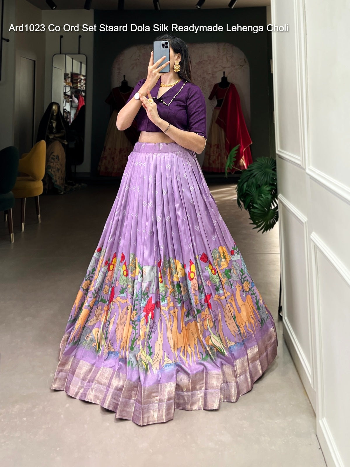 Ard1023 Co Ord Set Staard Dola Silk Readymade Lehenga Choli