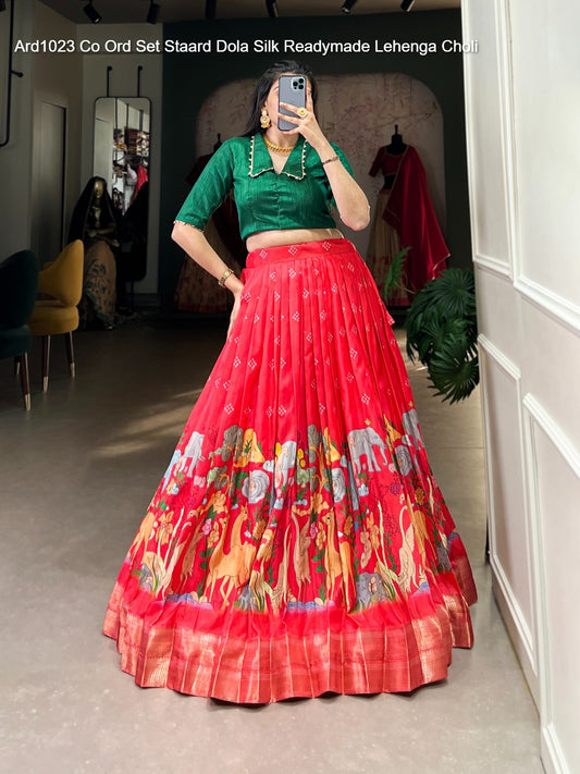 Ard1023 Co Ord Set Staard Dola Silk Readymade Lehenga Choli