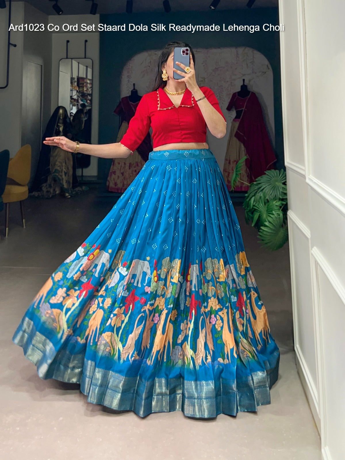 Ard1023 Co Ord Set Staard Dola Silk Readymade Lehenga Choli
