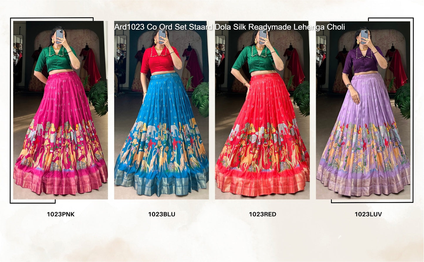 Ard1023 Co Ord Set Staard Dola Silk Readymade Lehenga Choli