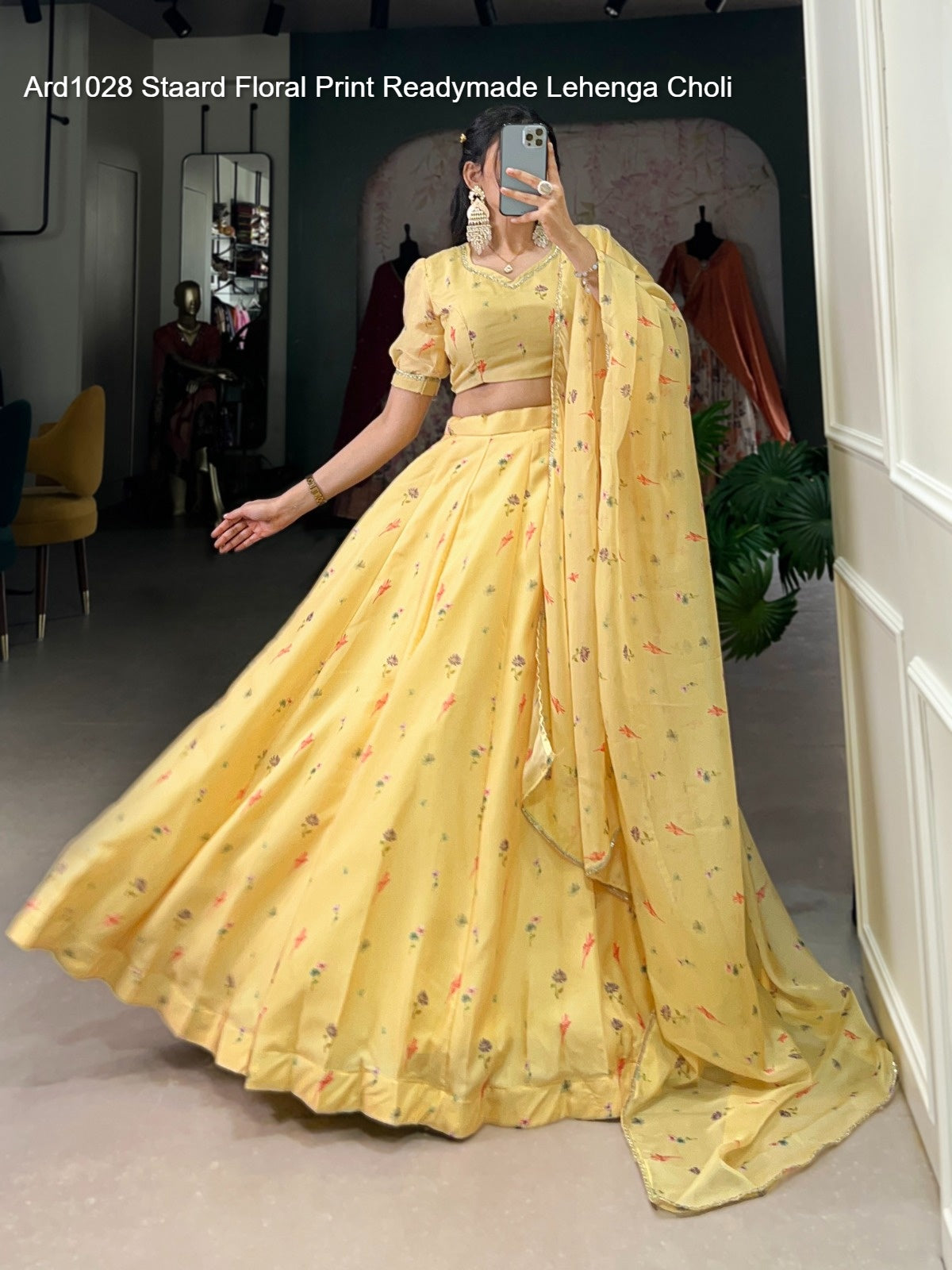 Ard1028 Staard Floral Print Readymade Lehenga Choli