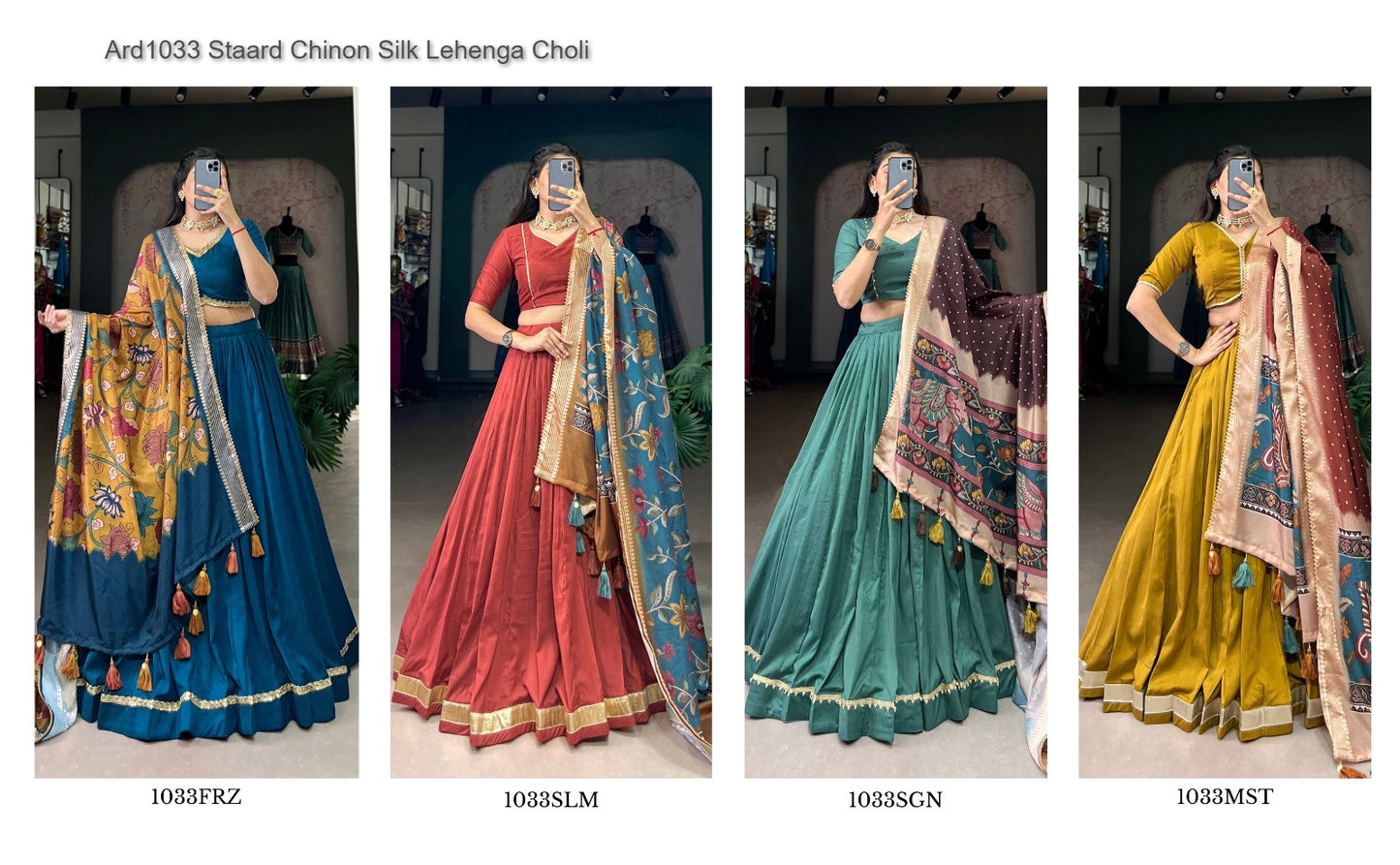 Ard1033 Staard Chinon Silk Lehenga Choli
