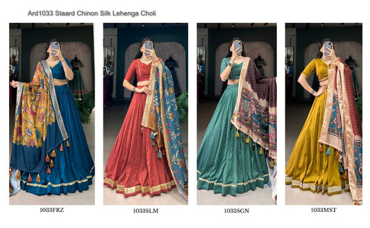 Ard1033 Staard Chinon Silk Lehenga Choli