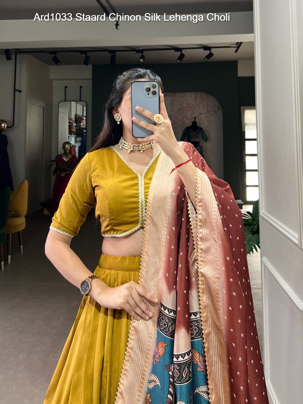 Ard1033 Staard Chinon Silk Lehenga Choli