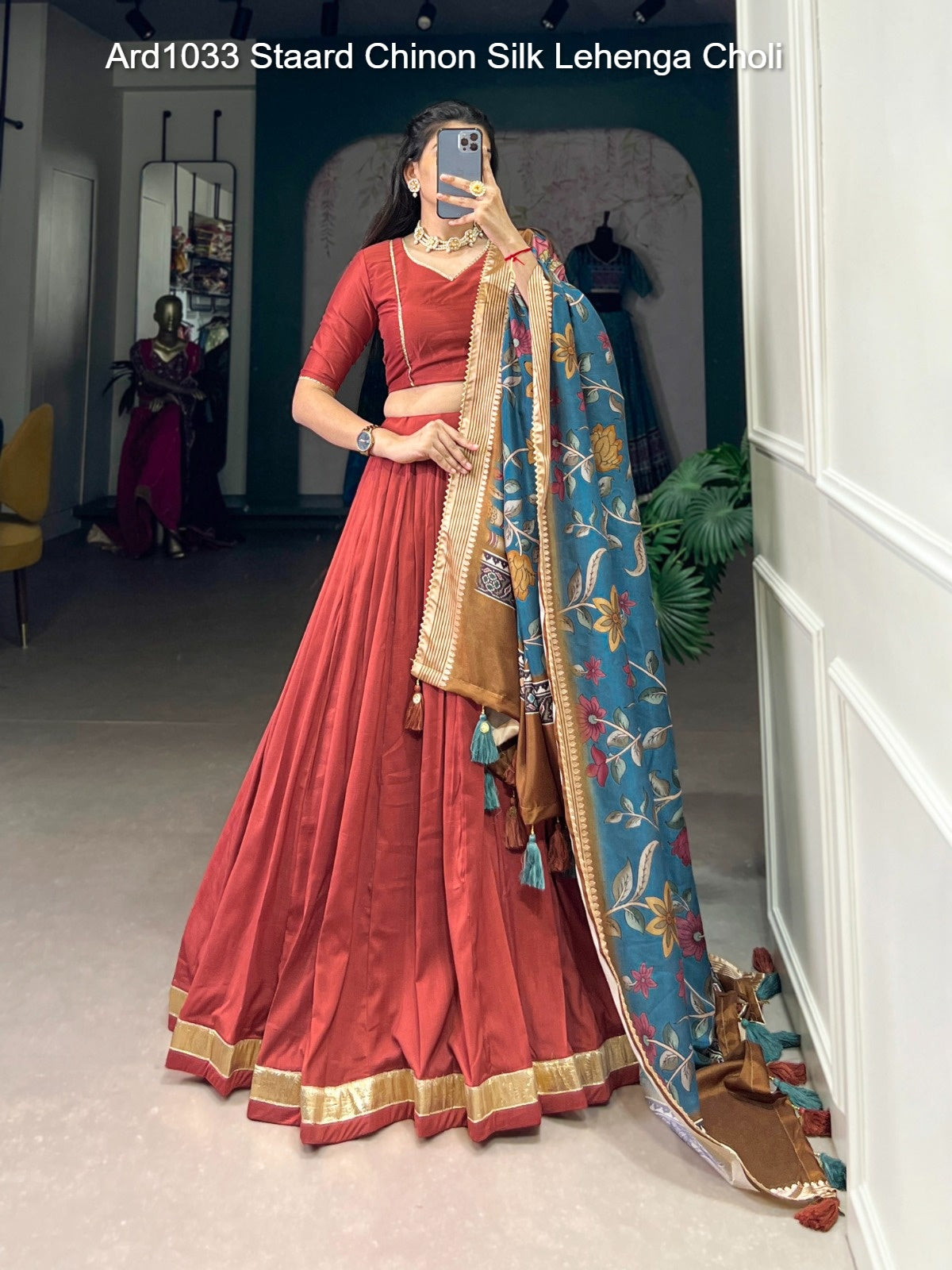 Ard1033 Staard Chinon Silk Lehenga Choli