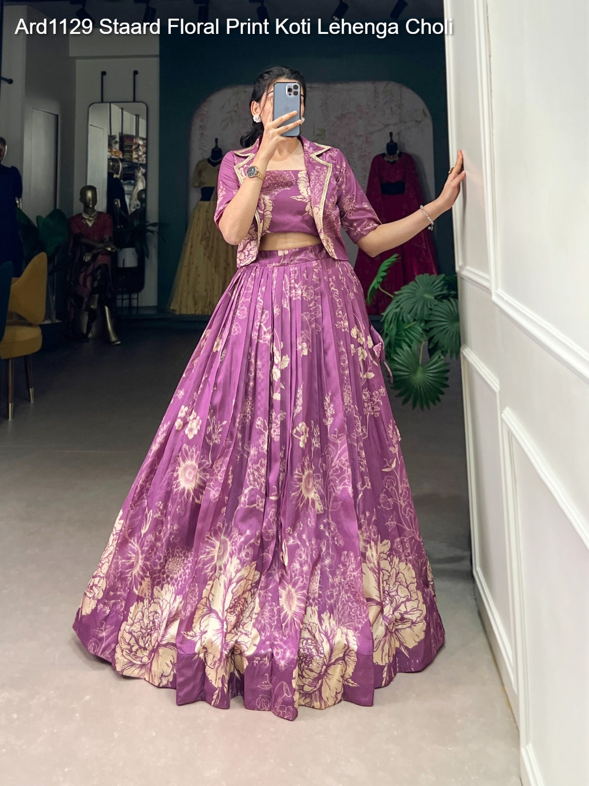 Ard1129 Staard Floral Print Koti Lehenga Choli