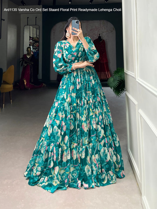 Ard1135 Varsha Co Ord Set Staard Floral Print Readymade Lehenga Choli