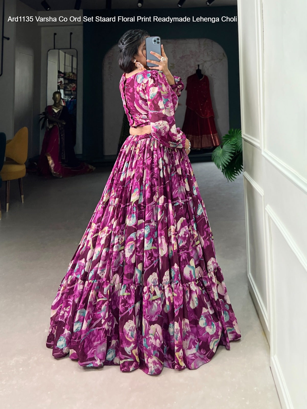 Ard1135 Varsha Co Ord Set Staard Floral Print Readymade Lehenga Choli