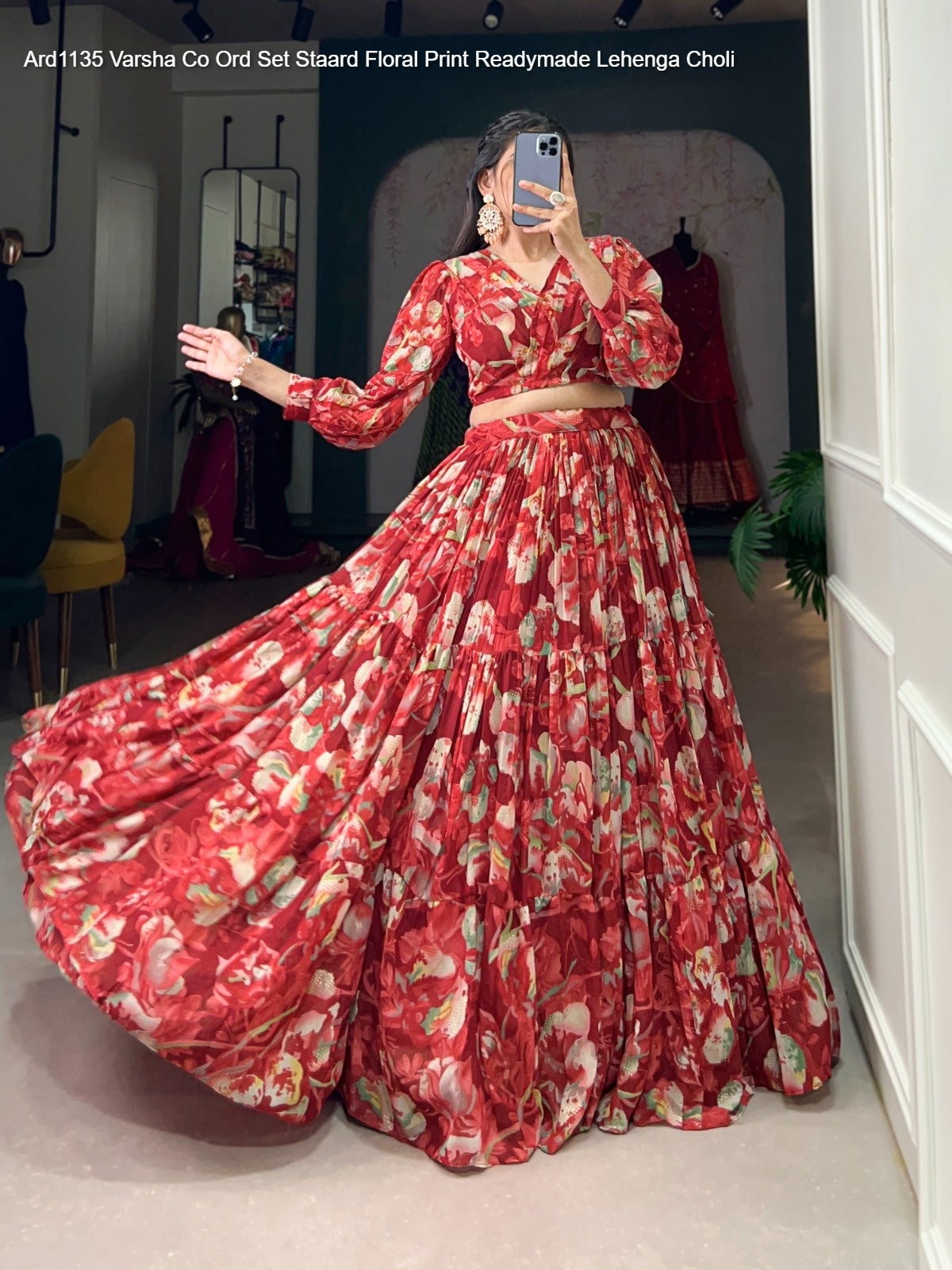 Ard1135 Varsha Co Ord Set Staard Floral Print Readymade Lehenga Choli