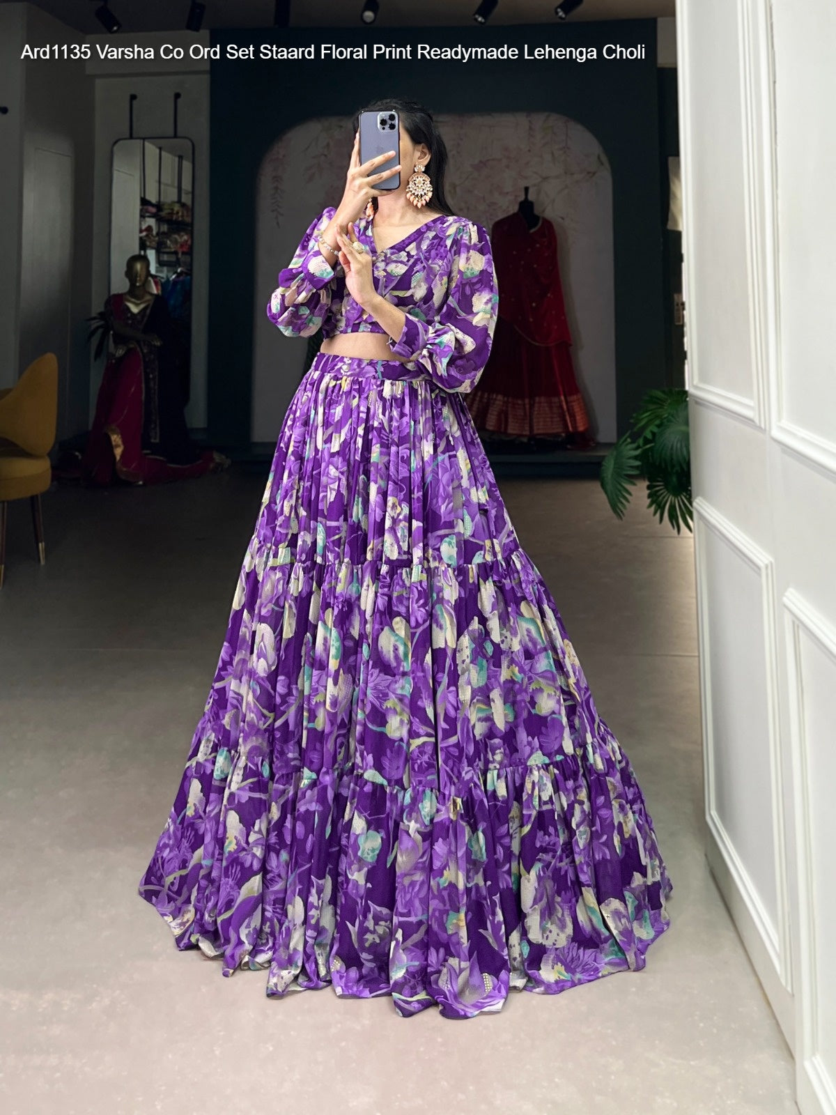 Ard1135 Varsha Co Ord Set Staard Floral Print Readymade Lehenga Choli