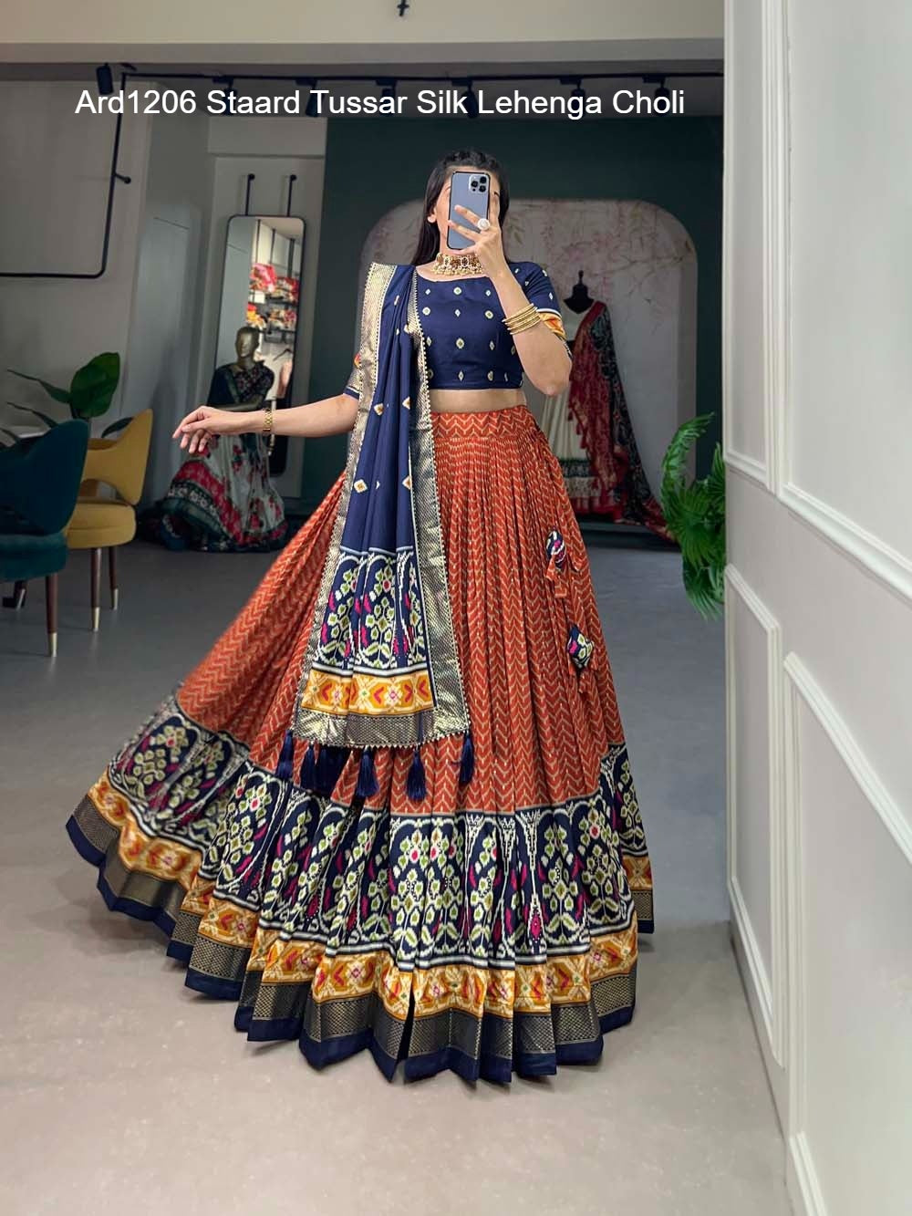 Ard1206 Staard Tussar Silk Lehenga Choli
