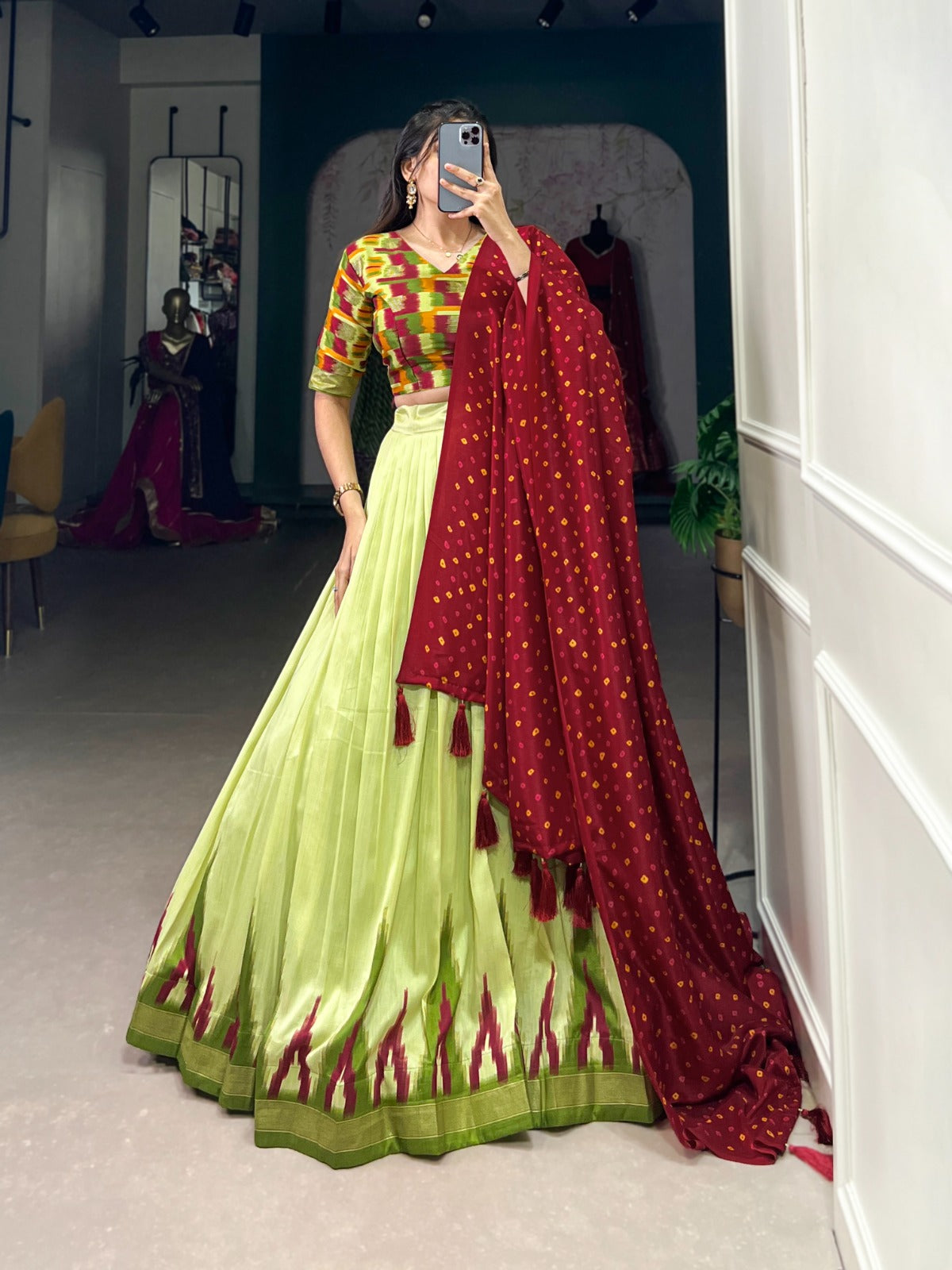 Ard1208Pst Staard Printed Readymade Lehenga Choli