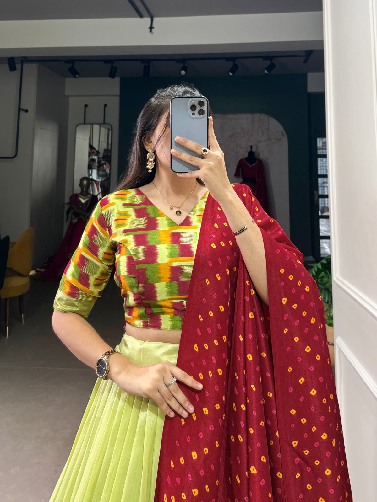 Ard1208Pst Staard Printed Readymade Lehenga Choli