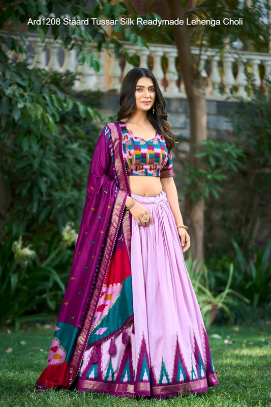 Ard1208 Staard Tussar Silk Readymade Lehenga Choli
