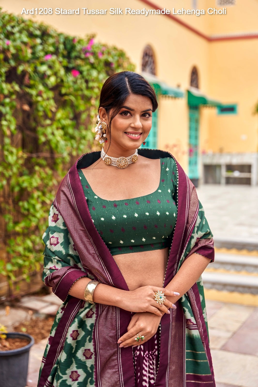 Ard1208 Staard Tussar Silk Readymade Lehenga Choli