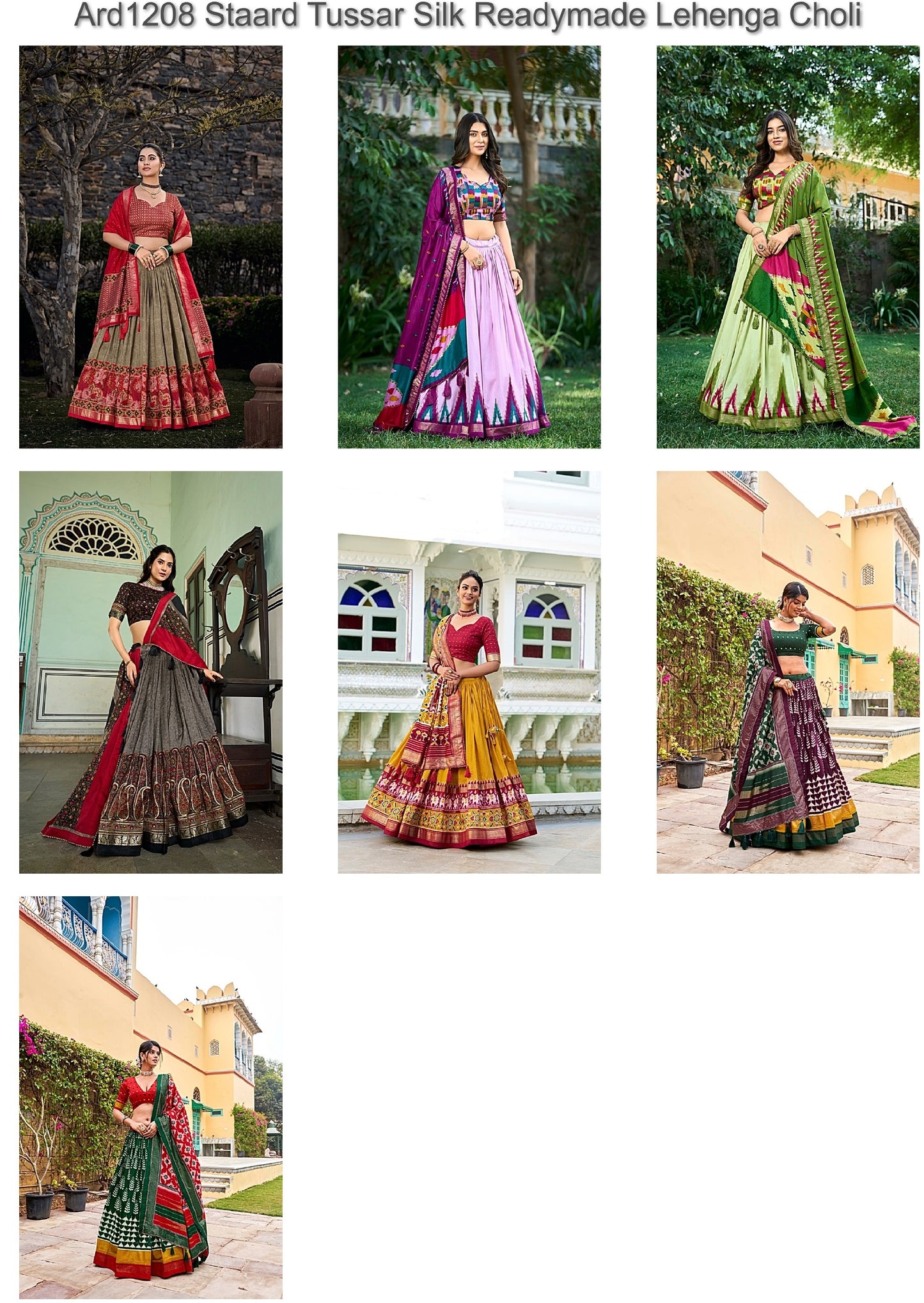 Ard1208 Staard Tussar Silk Readymade Lehenga Choli
