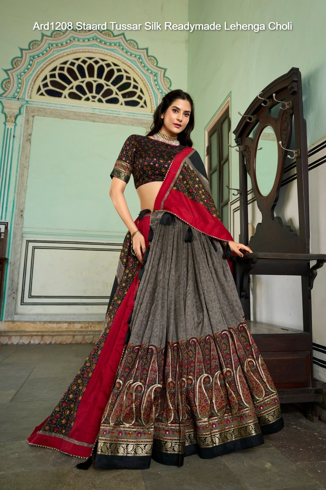 Ard1208 Staard Tussar Silk Readymade Lehenga Choli