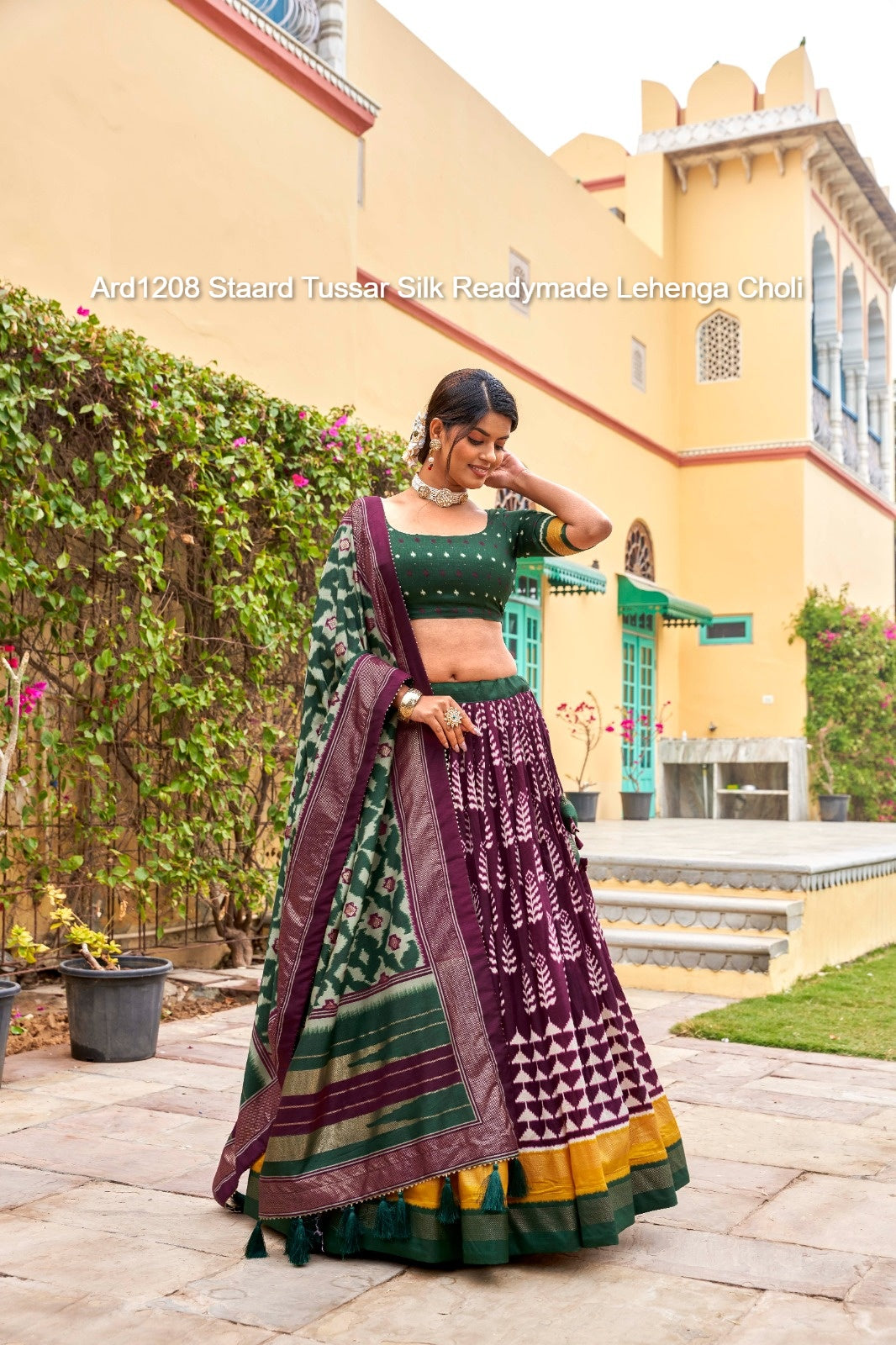 Ard1208 Staard Tussar Silk Readymade Lehenga Choli