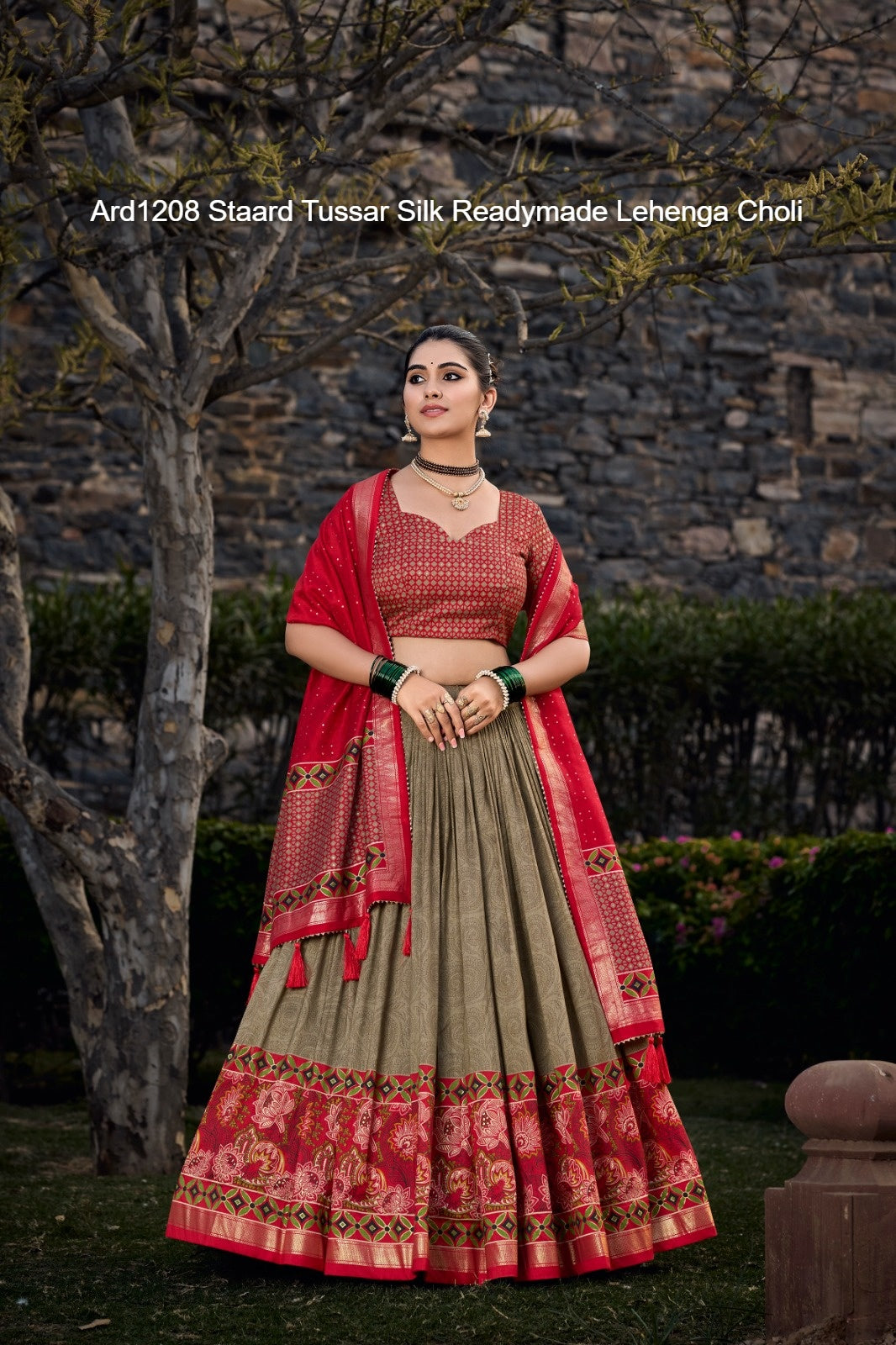 Ard1208 Staard Tussar Silk Readymade Lehenga Choli