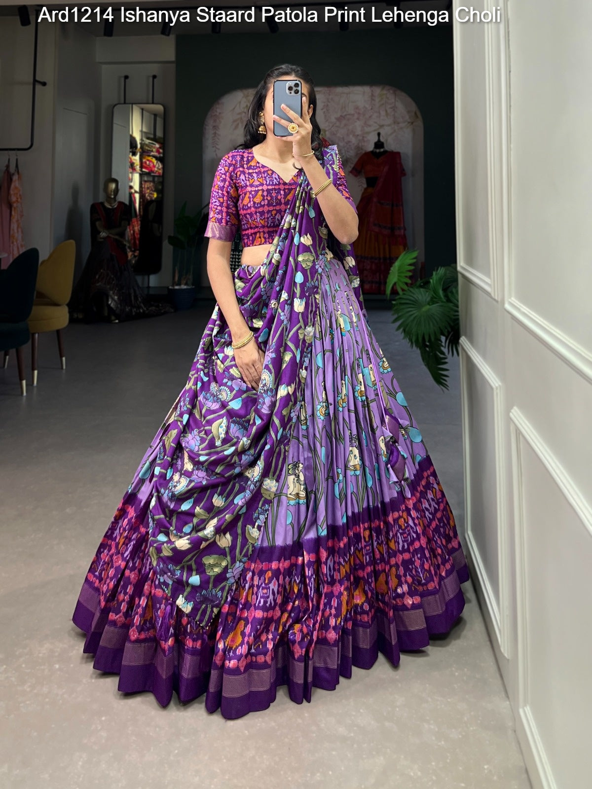 Ard1214 Ishanya Staard Patola Print Lehenga Choli