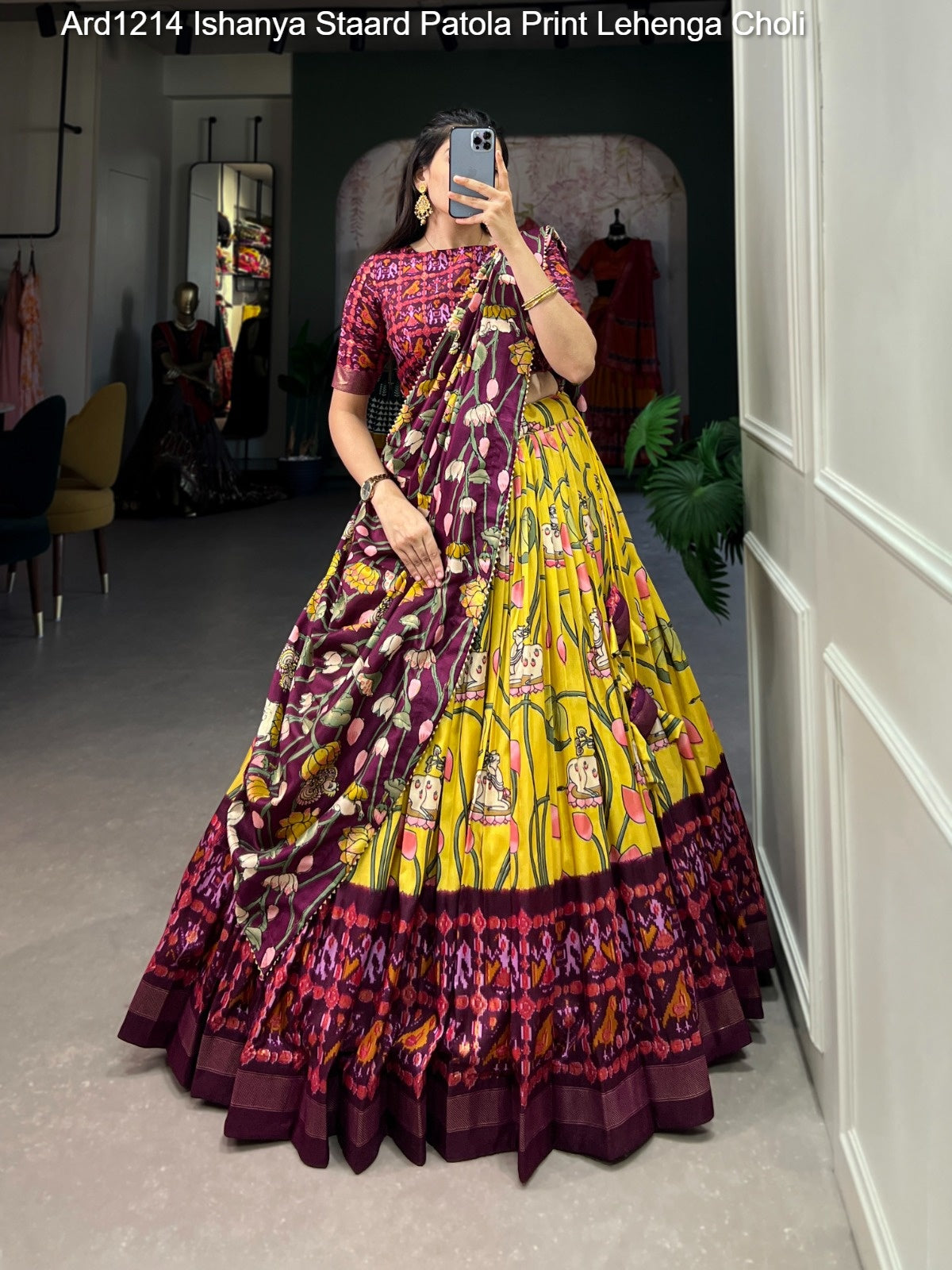 Ard1214 Ishanya Staard Patola Print Lehenga Choli