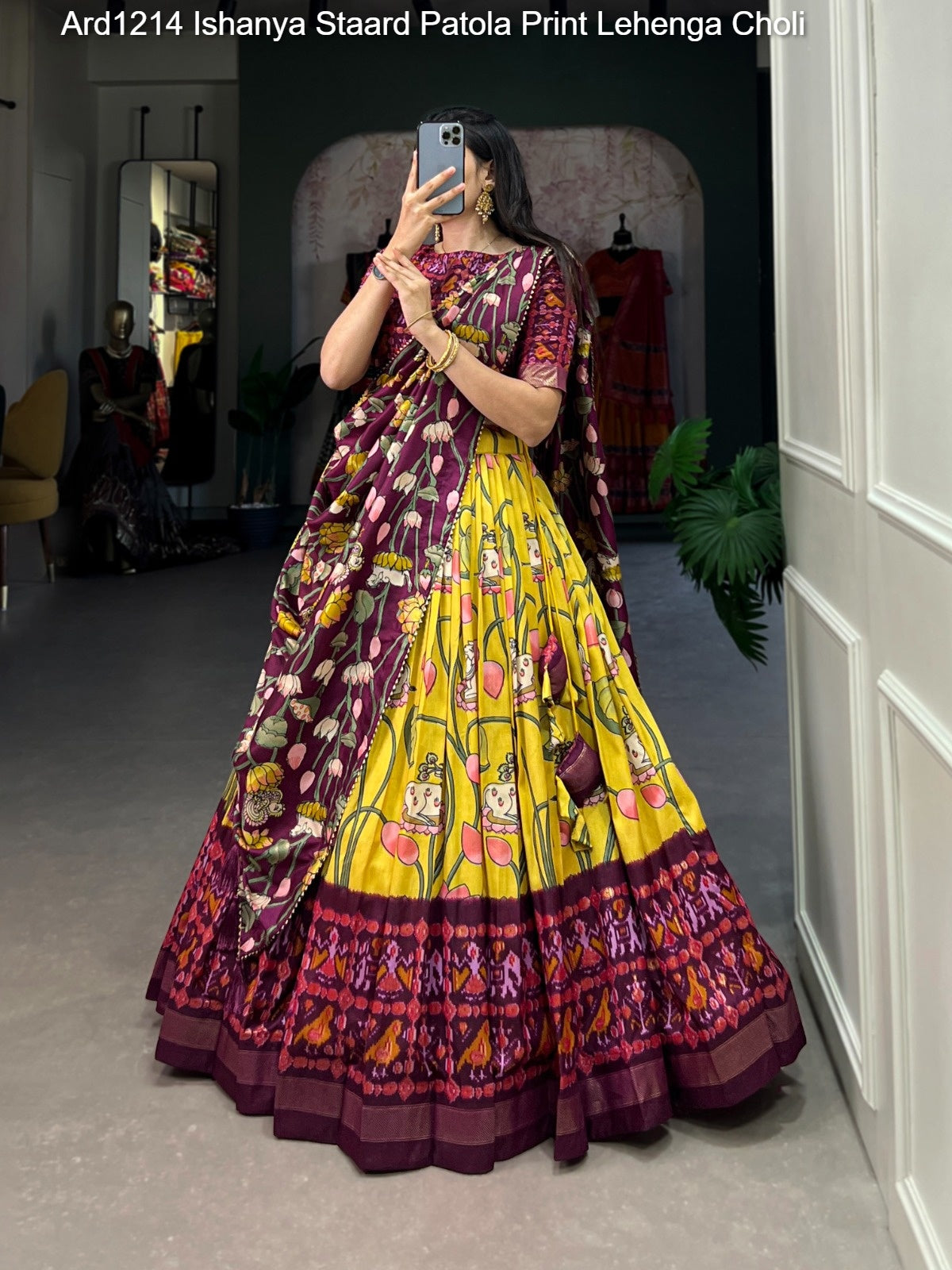 Ard1214 Ishanya Staard Patola Print Lehenga Choli