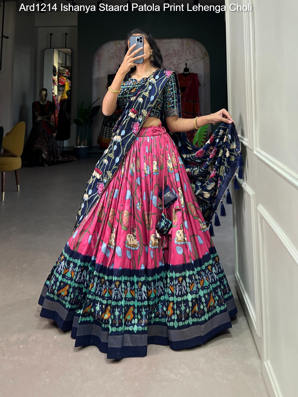 Ard1214 Ishanya Staard Patola Print Lehenga Choli