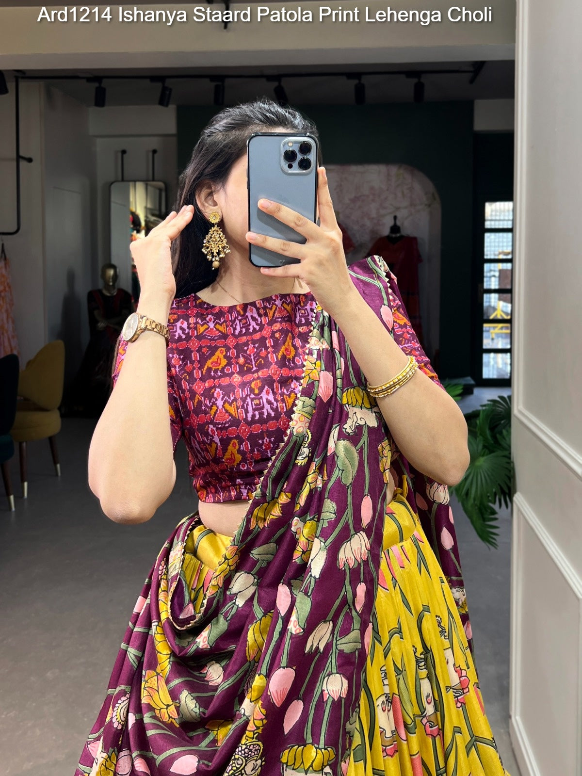 Ard1214 Ishanya Staard Patola Print Lehenga Choli
