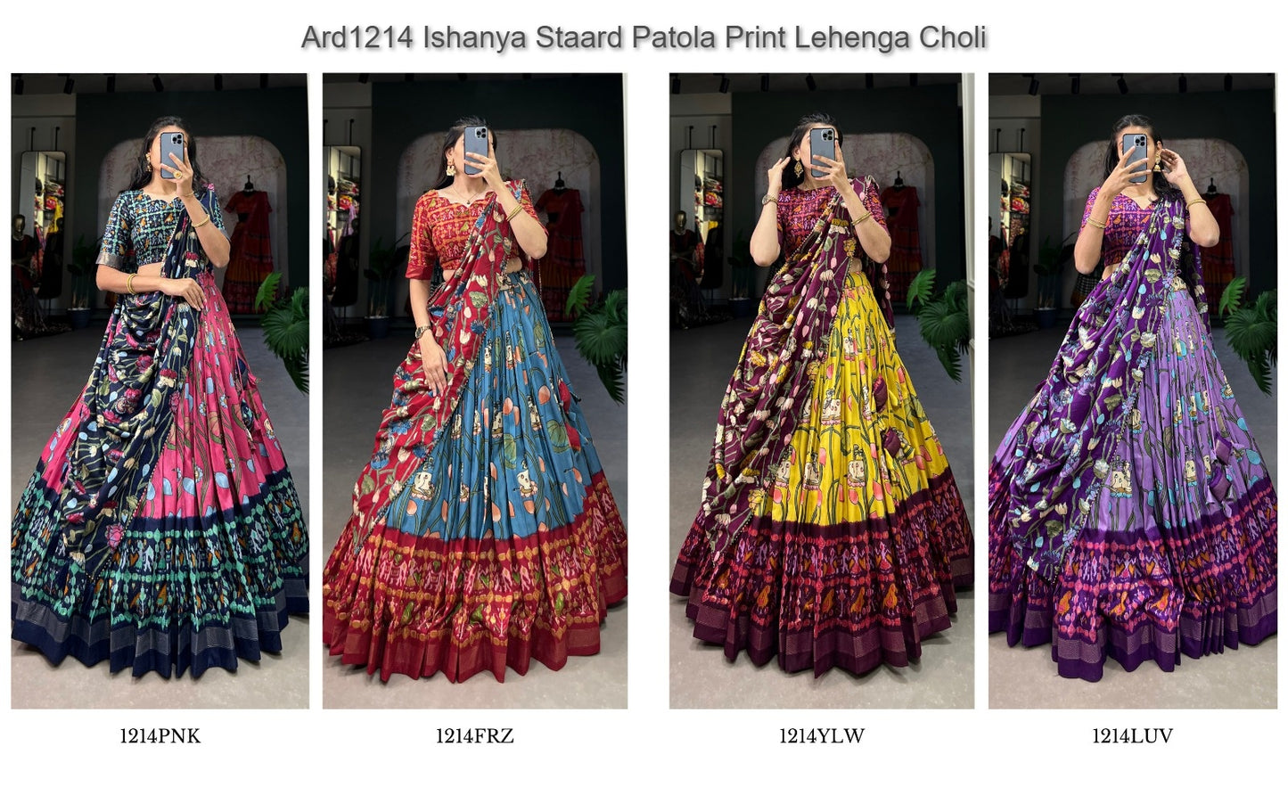 Ard1214 Ishanya Staard Patola Print Lehenga Choli