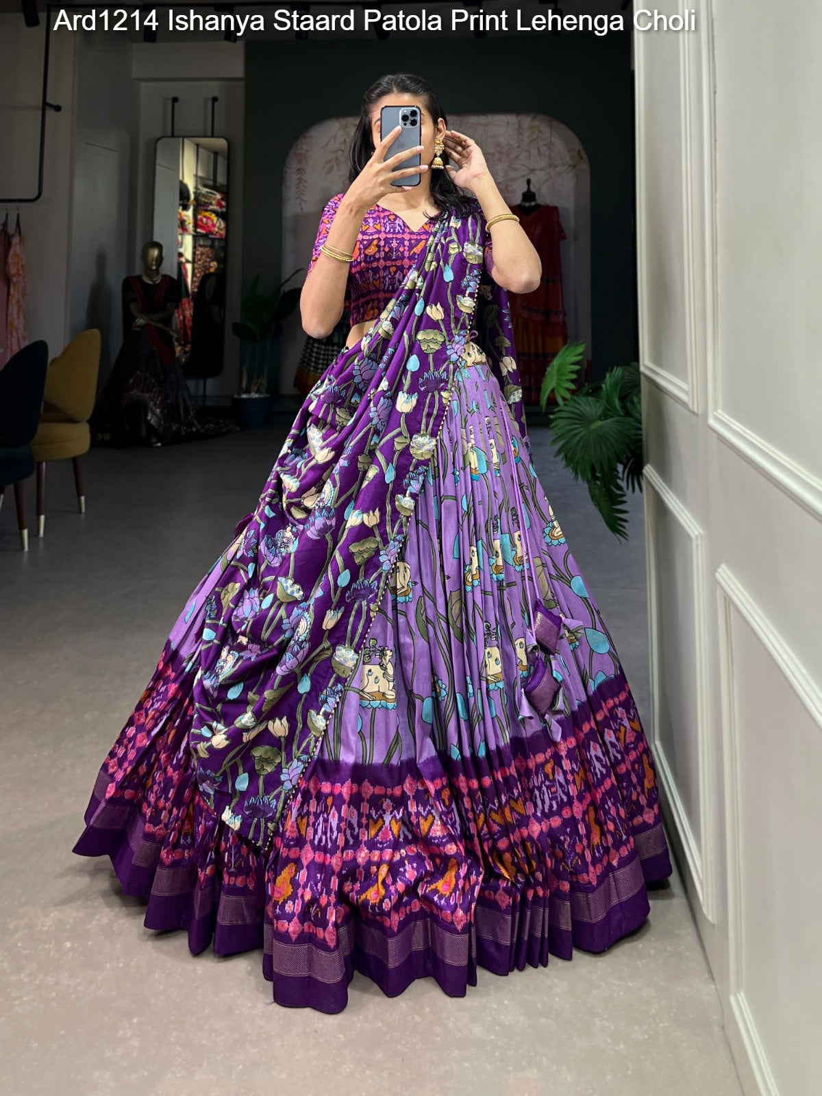 Ard1214 Ishanya Staard Patola Print Lehenga Choli