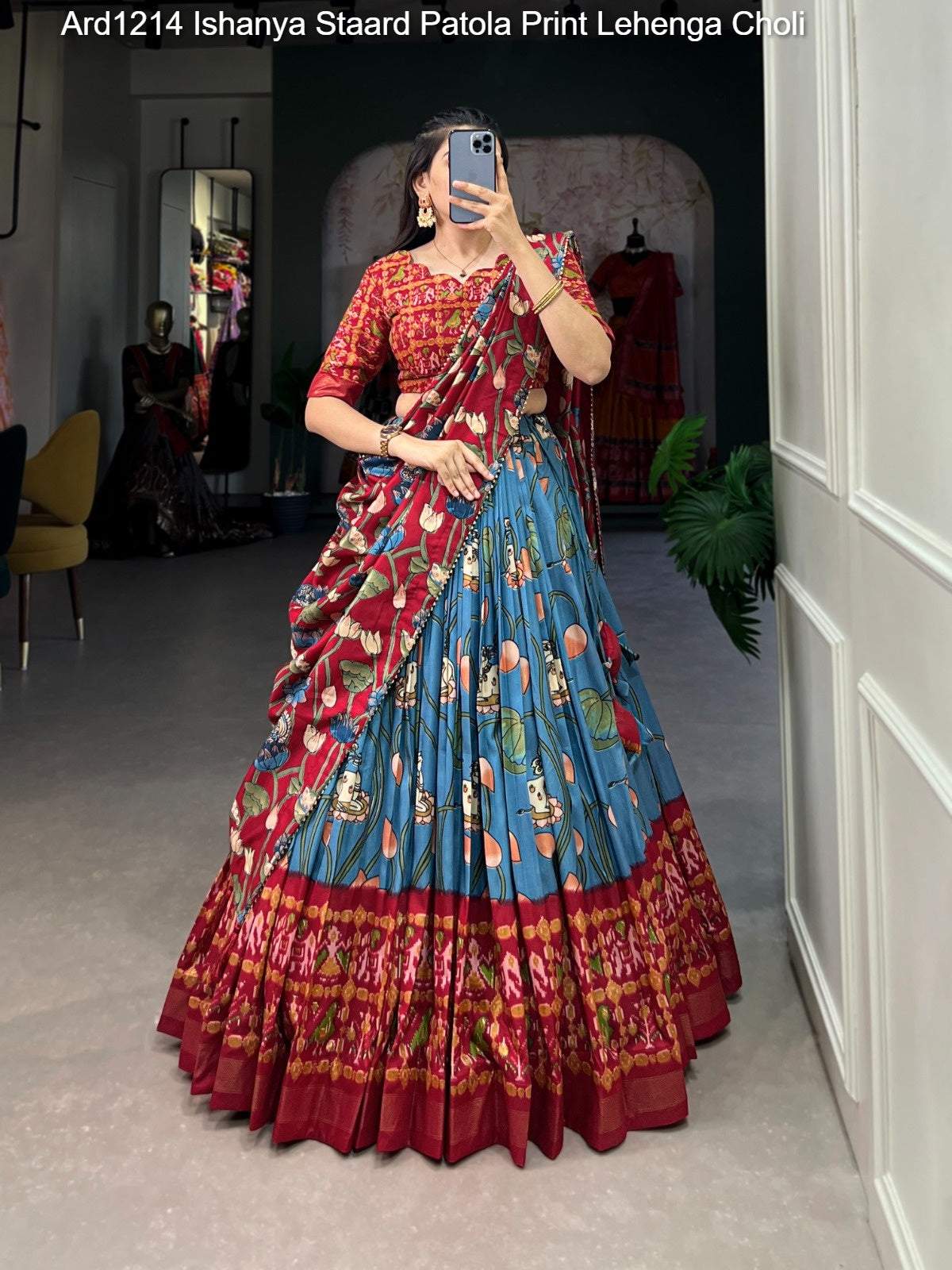 Ard1214 Ishanya Staard Patola Print Lehenga Choli