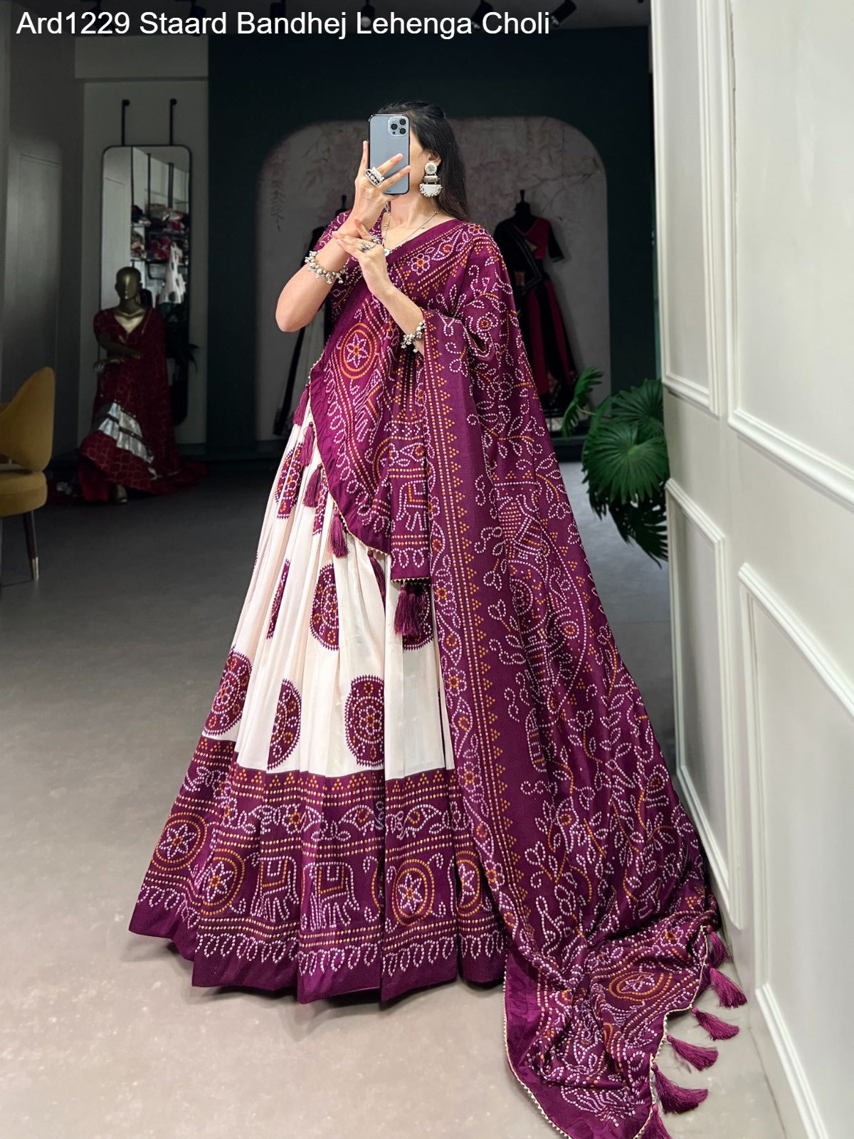 Ard1229 Staard Bandhej Lehenga Choli