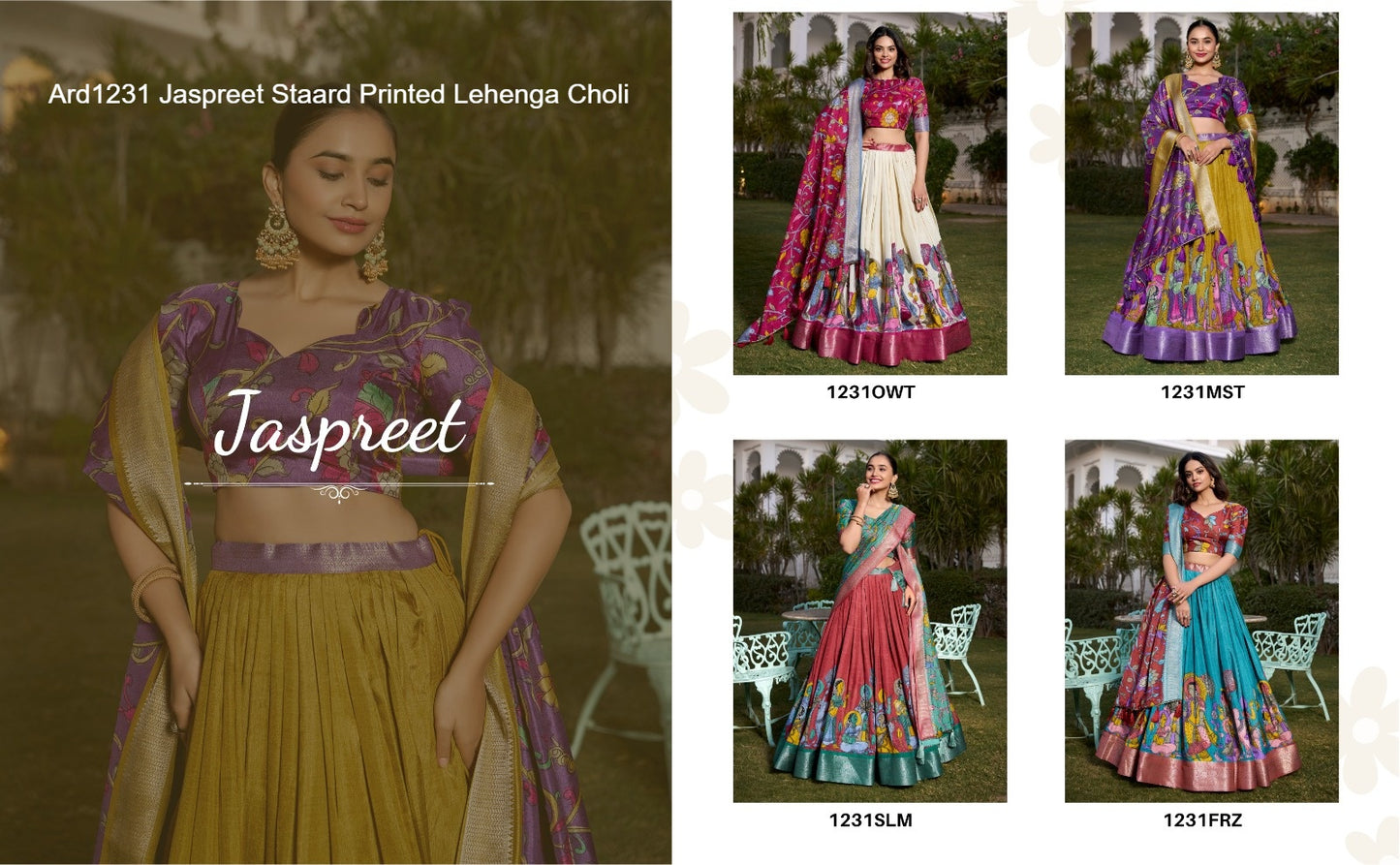 Ard1231 Jaspreet Staard Printed Lehenga Choli