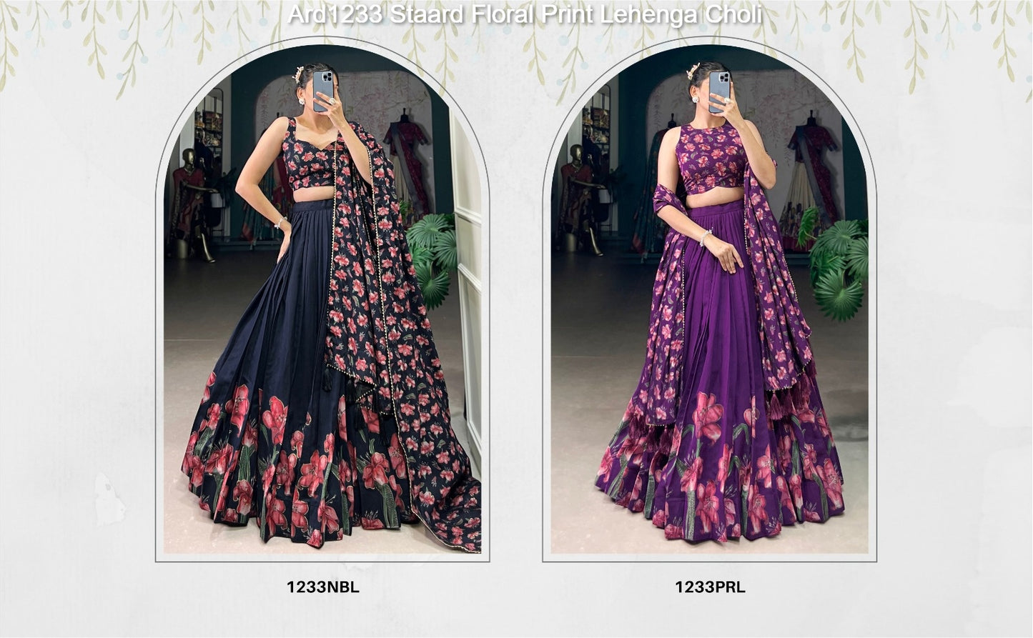 Ard1233 Staard Floral Print Lehenga Choli