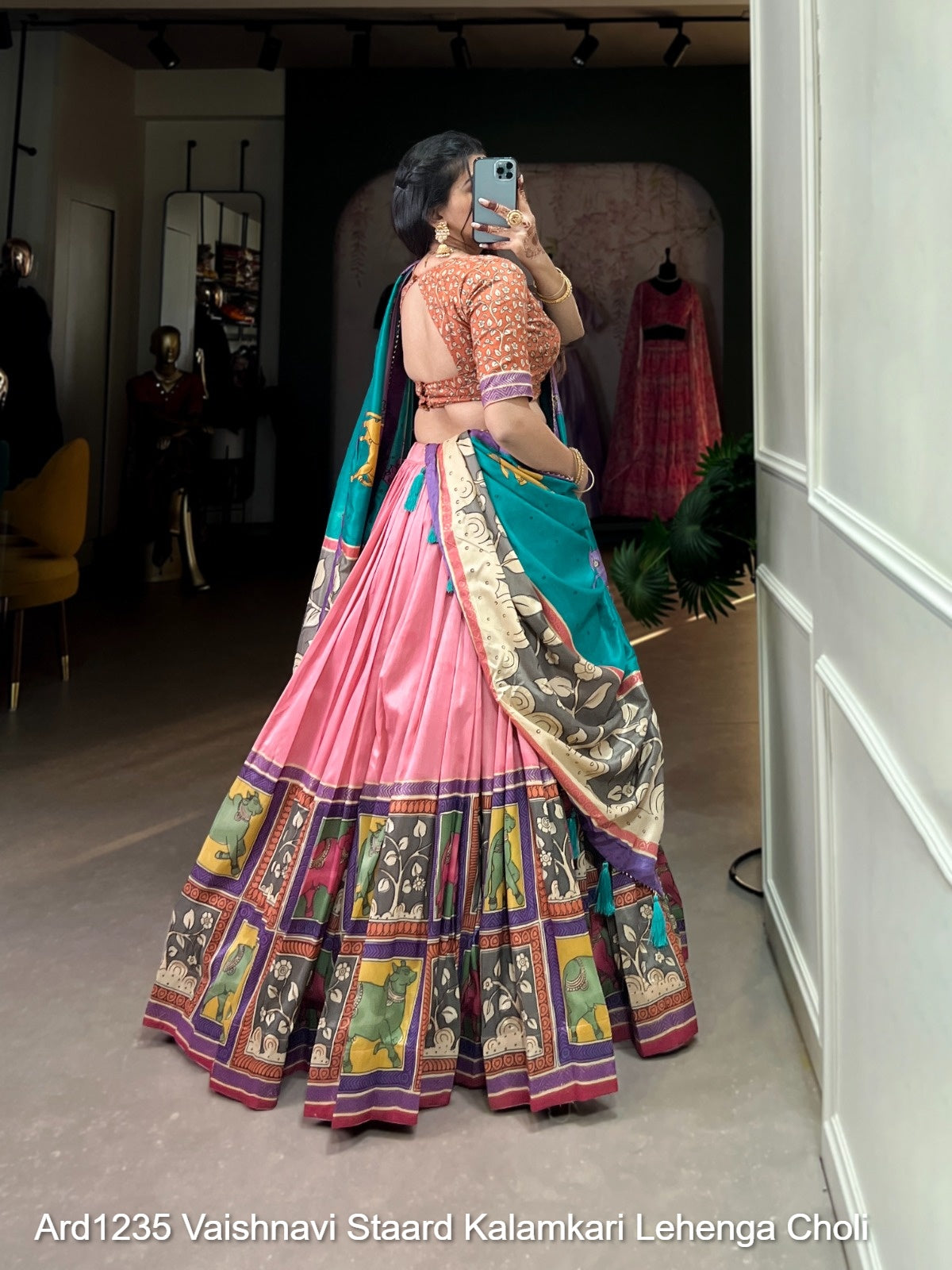 Ard1235 Vaishnavi Staard Kalamkari Lehenga Choli