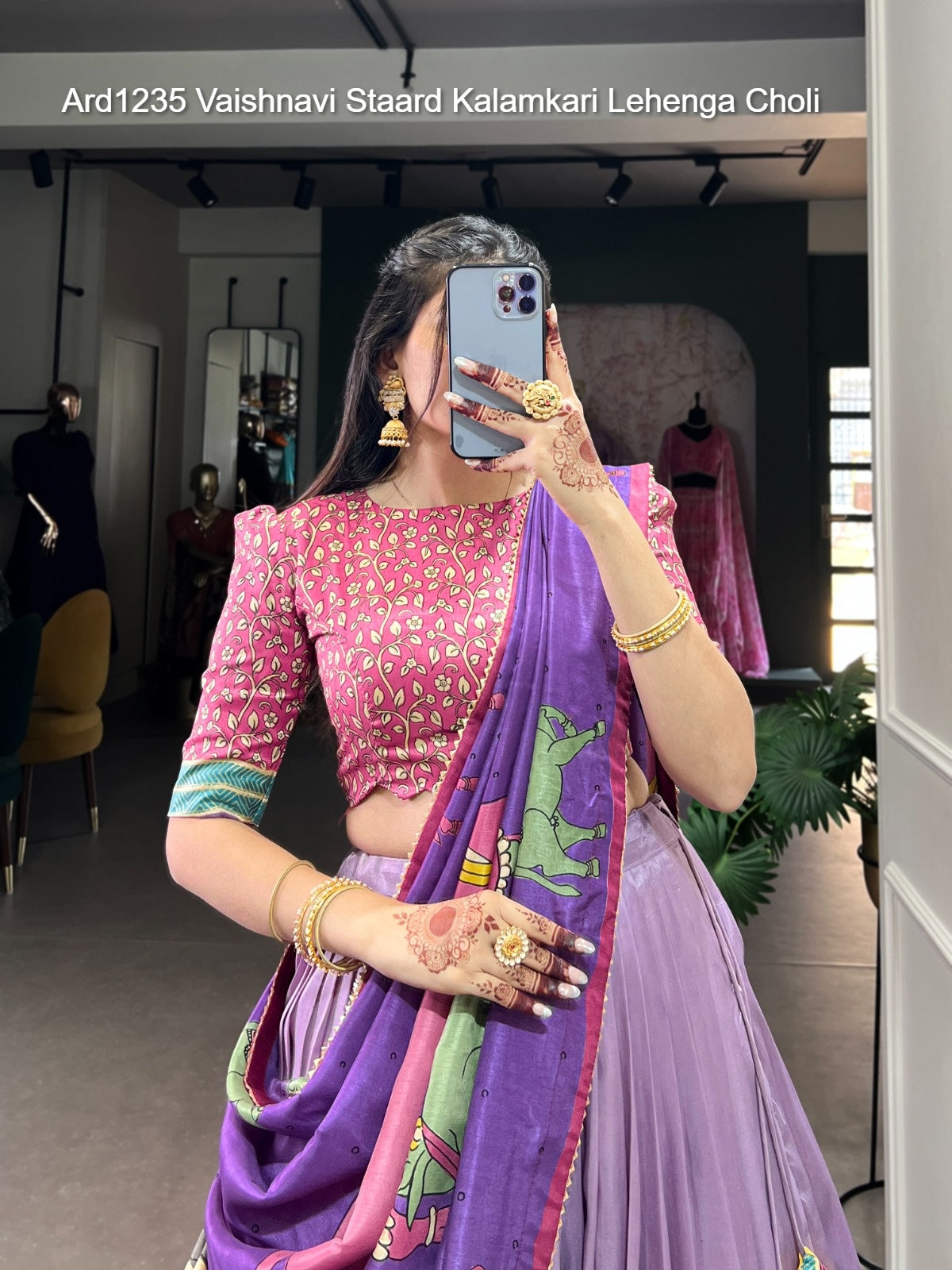 Ard1235 Vaishnavi Staard Kalamkari Lehenga Choli