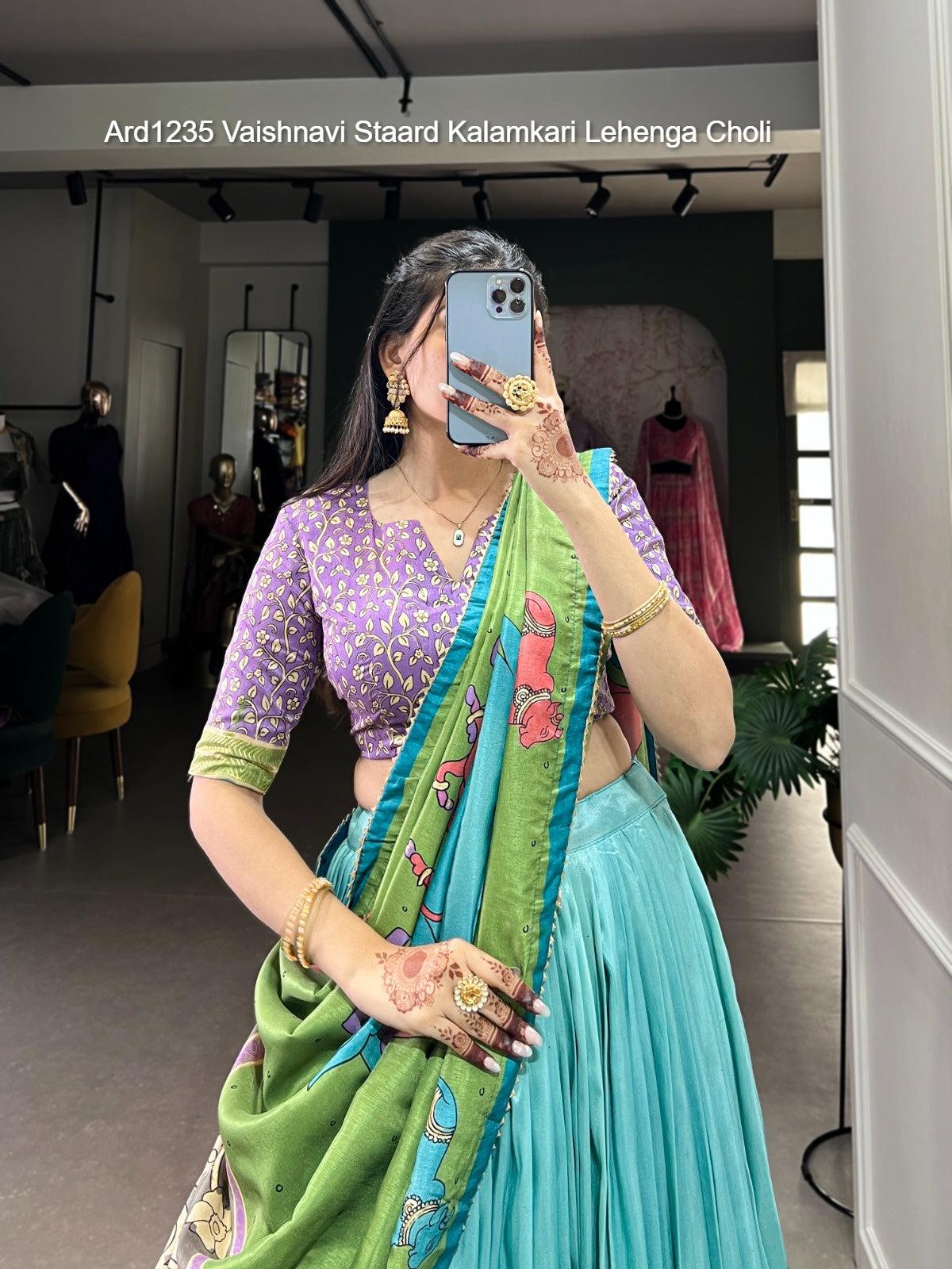 Ard1235 Vaishnavi Staard Kalamkari Lehenga Choli