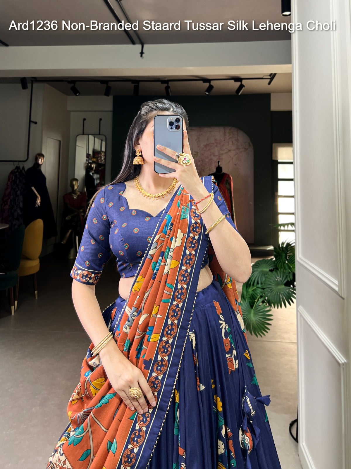 Ard1236 Non-Branded Staard Tussar Silk Lehenga Choli