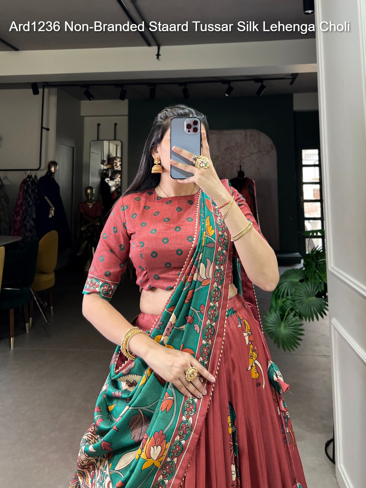 Ard1236 Non-Branded Staard Tussar Silk Lehenga Choli