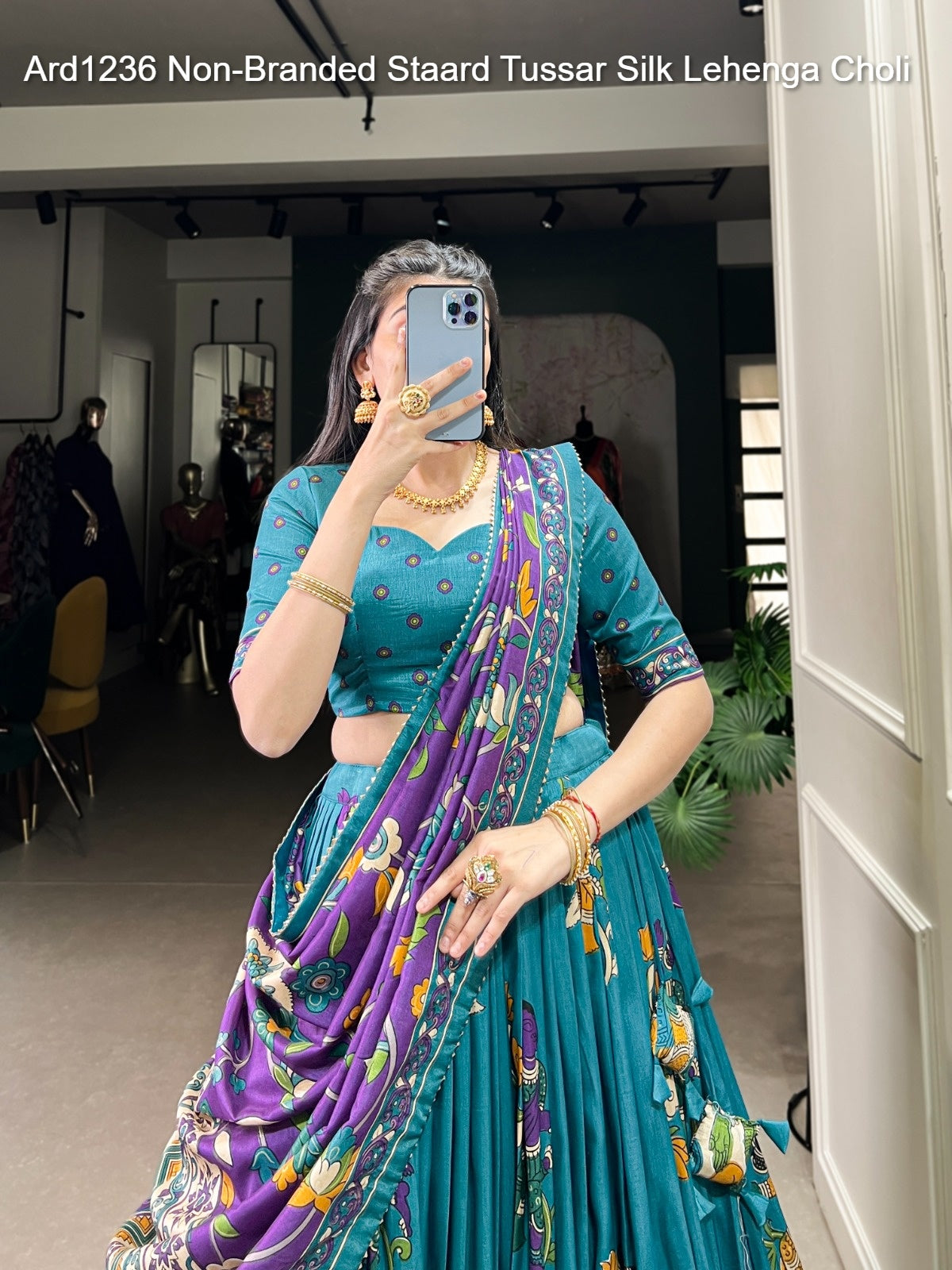 Ard1236 Non-Branded Staard Tussar Silk Lehenga Choli