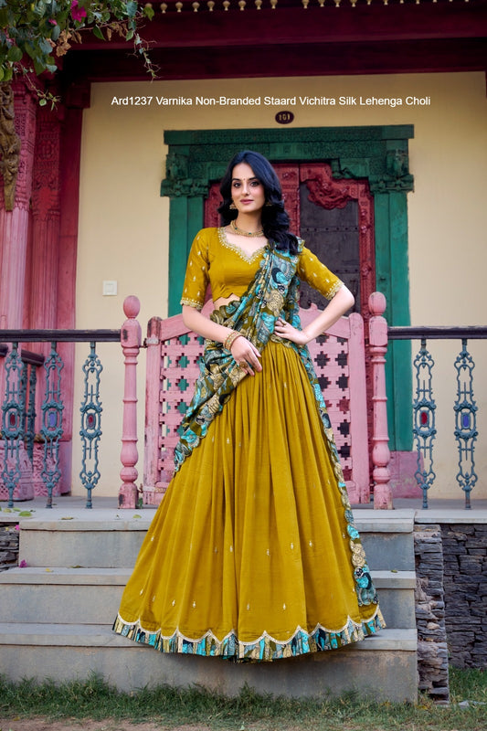 Ard1237 Varnika Non-Branded Staard Vichitra Silk Lehenga Choli