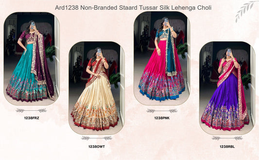 Ard1238 Non-Branded Staard Tussar Silk Lehenga Choli