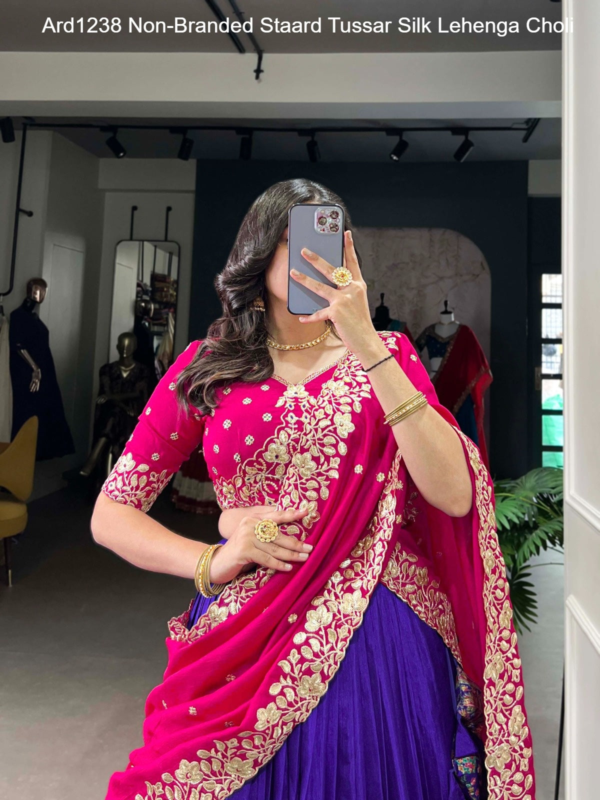 Ard1238 Non-Branded Staard Tussar Silk Lehenga Choli