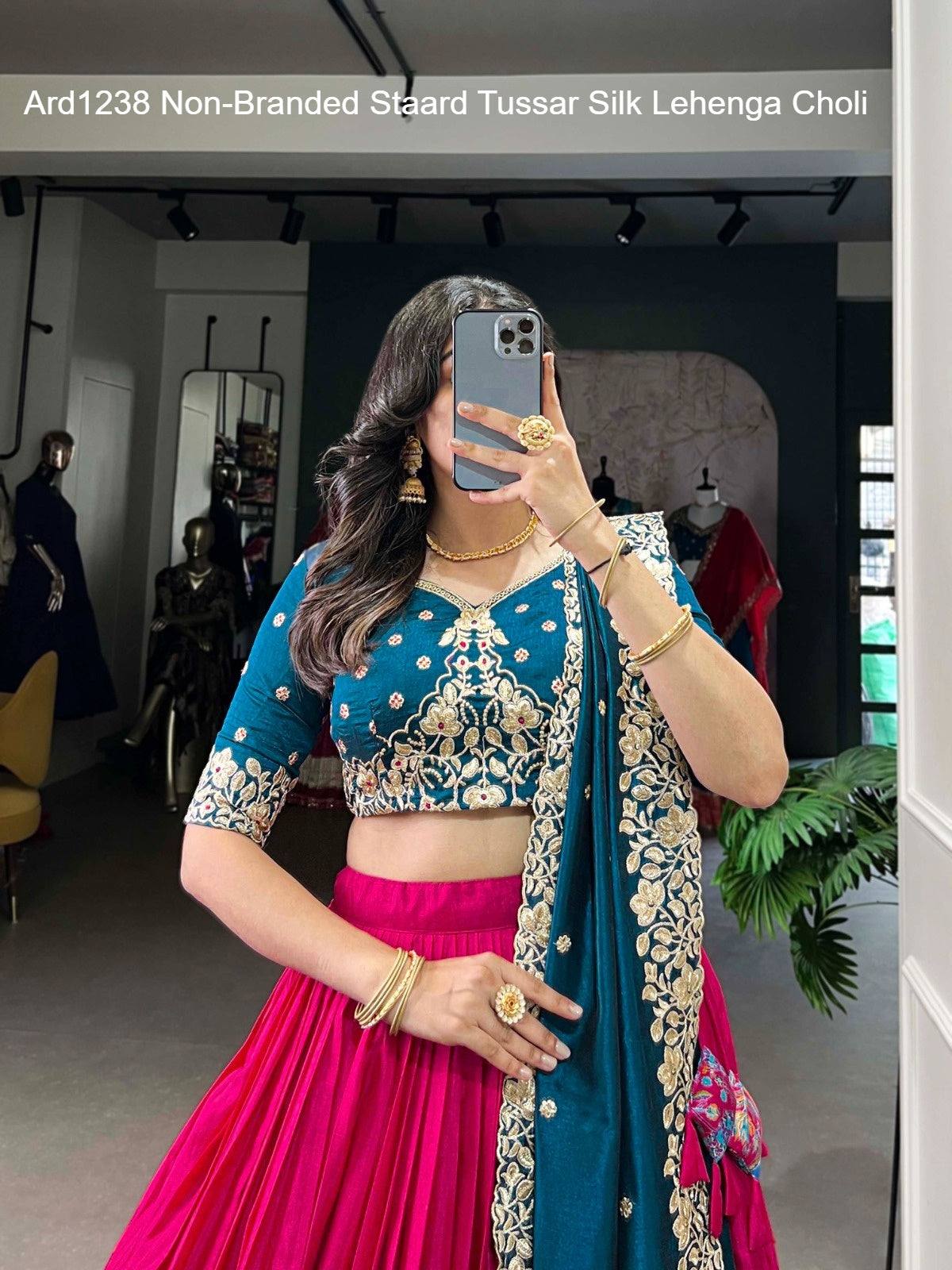 Ard1238 Non-Branded Staard Tussar Silk Lehenga Choli