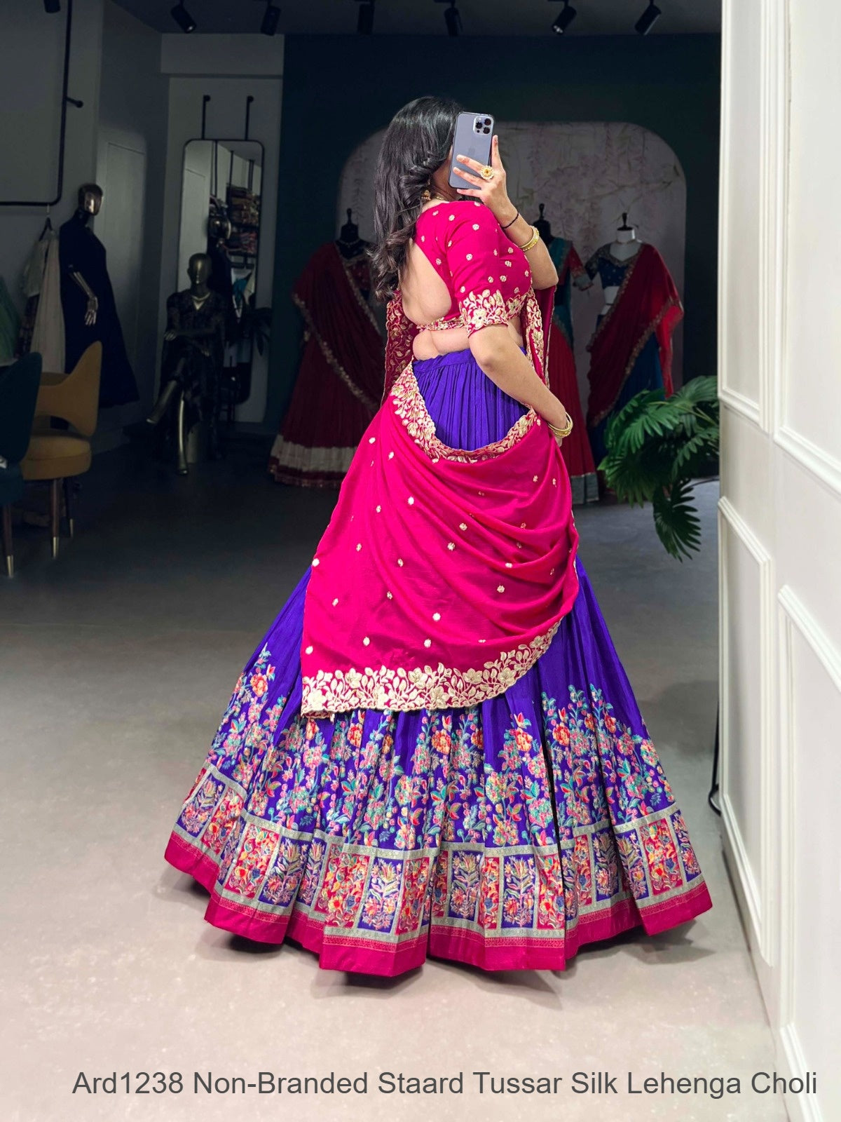 Ard1238 Non-Branded Staard Tussar Silk Lehenga Choli