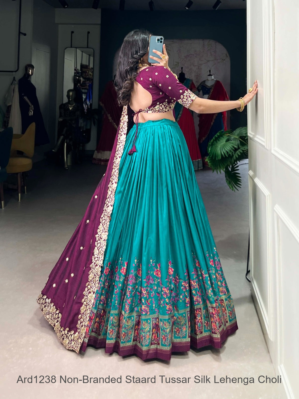 Ard1238 Non-Branded Staard Tussar Silk Lehenga Choli