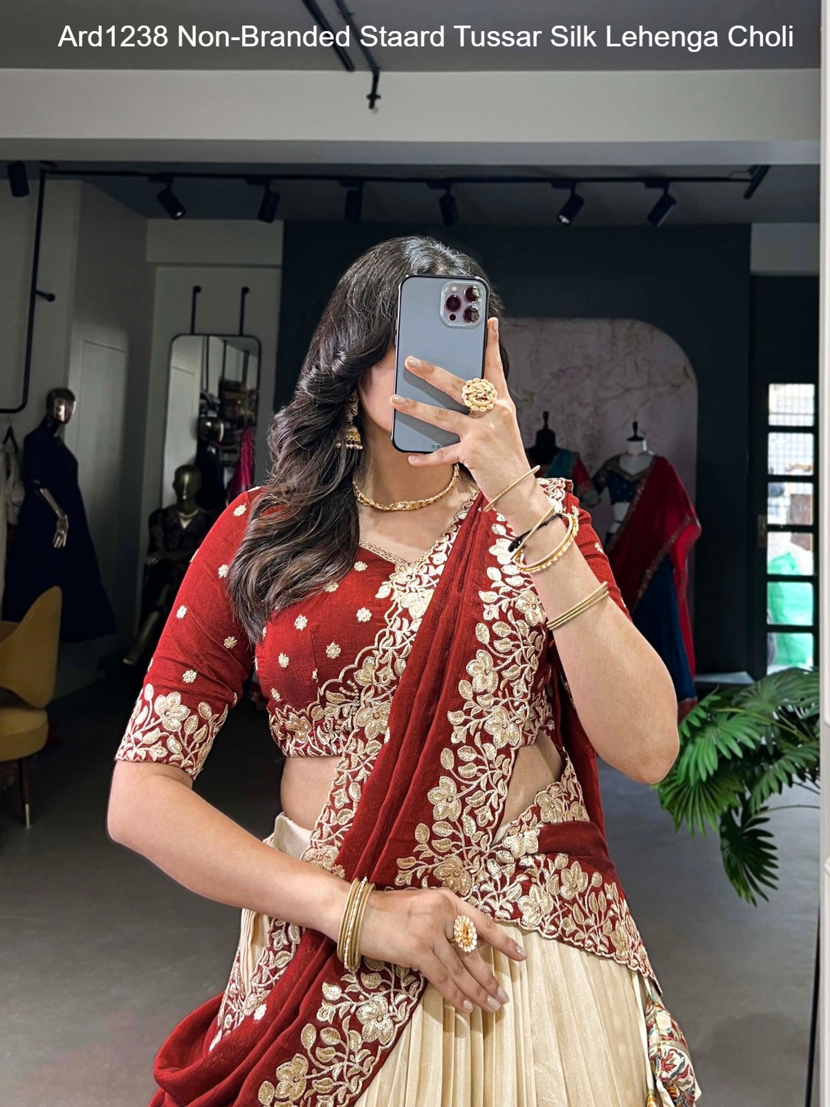 Ard1238 Non-Branded Staard Tussar Silk Lehenga Choli