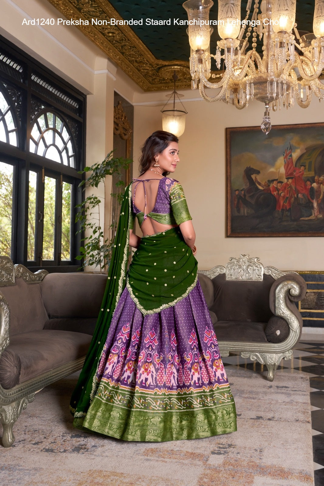 Ard1240 Preksha Non-Branded Staard Kanchipuram Lehenga Choli