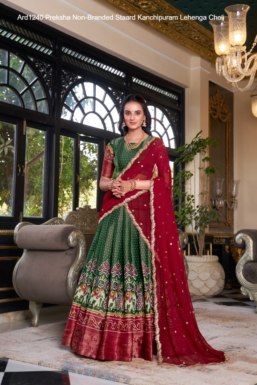 Ard1240 Preksha Non-Branded Staard Kanchipuram Lehenga Choli